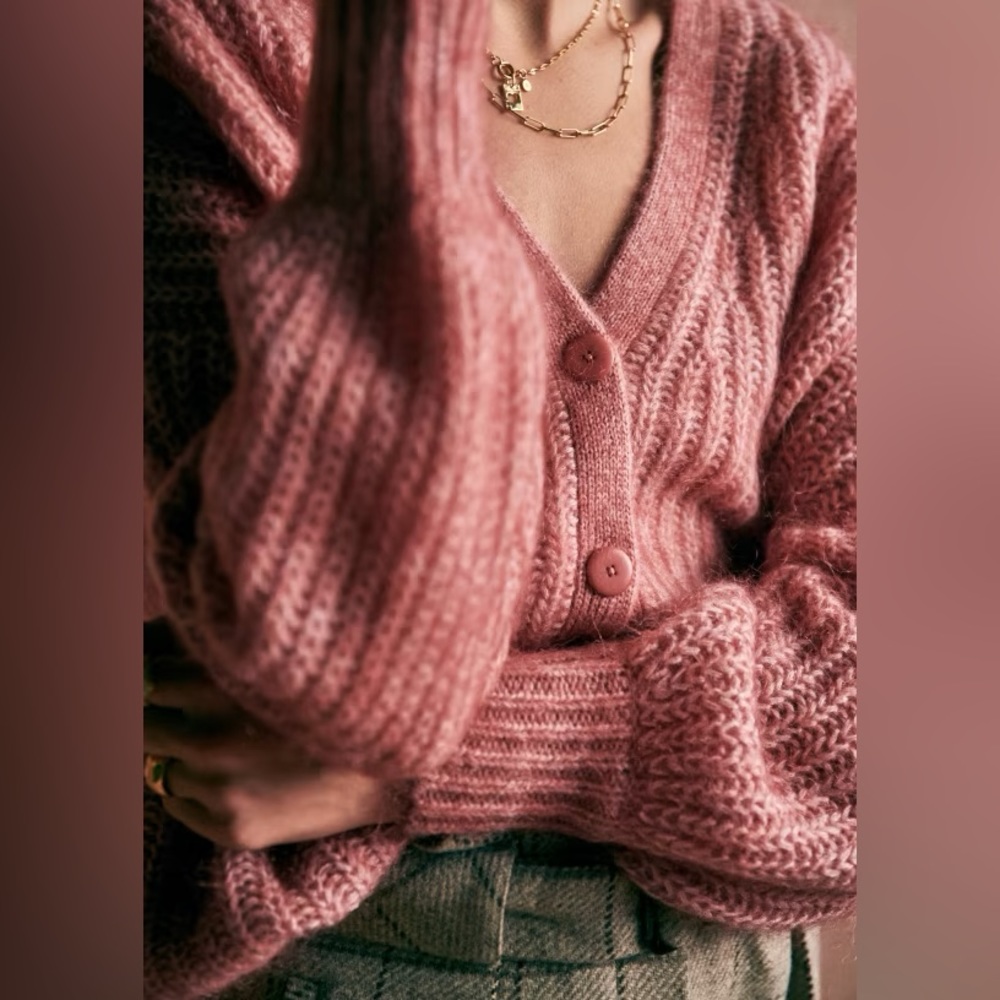 Sezane Achille Size M in Mottled Pink